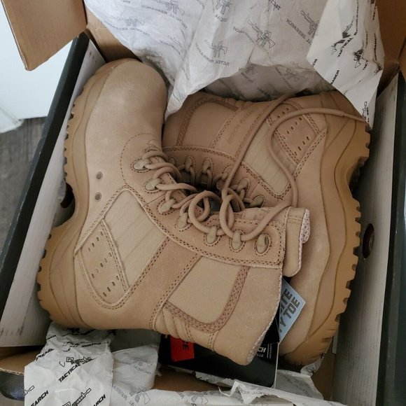 BELVILLE Tactical Research Guardian Composite Toe Tan Boots 4.5W Leather BNWB - Picture 1 of 9